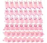 Latebebebe Mini Pigs 100pcs 6 Estilo Glow Adorable Glow in The Dark Mini Pigs Decorativos Miniatura Animales de Resina para Mesa, Bonsai, Planta en Maceta, Figura de Cerdo de casa de muñecas