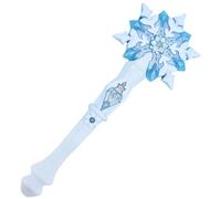 Latebebebe Varita iluminada, princesas LED Snowflake Varita de 12.6 pulgadas Palabra luminosa para la fiesta del parque de hielo Cosplay, azul, sin batería de copos de nieve