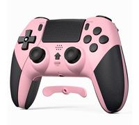 LATEC Mando para PS4, Mando Inalámbrico PS4 con Bluetooth, 2 Botones de Programación Macro, 6-Axis Sensor Giroscópico, Doble Vibración, Panel Táctil, Rosa