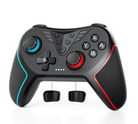 LATEC Mando para Switch/Switch 2, Mandos Switch Inalambrico para Swith Lite/Switch OLED con Hall Joystick/Programable Botón/Gyro Axis/Vibración Regulable/Función Turbo y Captura de Pantalla,Negro