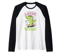 Later Gator School's out for Summer Last Day of School Camiseta Manga Raglan