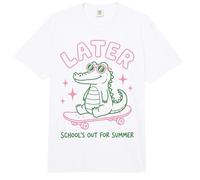 Later Gator School's out for Summer Last Day of School Comfort Colors Adult Heavyweight T-Shirt