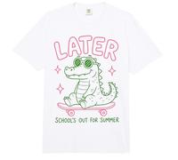 Later Gator School's out for Summer Last Day of School Comfort Colors Adult Heavyweight T-Shirt