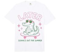 Later Gator School's out for Summer Last Day of School Comfort Colors Adult Heavyweight T-Shirt