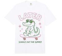 Later Gator School's out for Summer Last Day of School Comfort Colors Adult Heavyweight T-Shirt