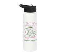 Later Gator School's Out for Summer Last Day of School Stainless Steel Insulated Water Bottle