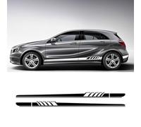 Lateral De Puerta De Coche Rayas Largas Película De Vinilo Pegatinas Decoración De Carrocería Accesorios para Mercedes Benz A Class W176 W177 A45 A180 A200 A220 A250 X117 AMG.,Red