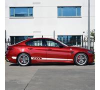 Lateral De Puerta De Coche Rayas Largas Película De Vinilo Pegatinas Decoración De Carrocería Accesorios para Alfa Romeo Giulia Giulietta 159 156 Mito Stelvio 147.,White