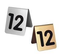 Lateral Doble Letreros De Mesa Señales De Números 7cmx8cm, Oro/plata Pizarra De Signos, 1-10 1-20 Cartel De Mesa De Acrílico Para Restaurantes Cafés Boda, Grueso Y Duradero(Gold,1-20)