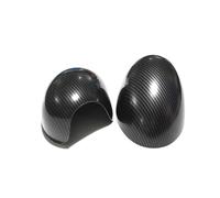 lateral espejo tapas Pegatinas for cubiertas de espejo retrovisor puerta, decoración estilo coche, aptas for Mini Cooper One S JCW F56 F55 2014-2019(Carbon fiber pattern)