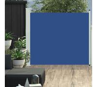 Lateral retráctil azul 140 x 600 cm, protección UV, exterior e para patios, balcones y jardines, fácil de instalar y diseñar