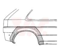 Lateral Trasero Derecho Del Guardabarros Para VW Golf III 1H1 Cabriolet 1E7