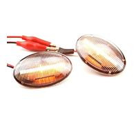 Laterales Ahumados Coche Luz Indicadora De Giro Para Espejo Retrovisor Lateral De Coche Compatible Con Opel Para Corsa C X01 2000-2009 OEM 93176063(White)