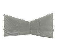 Laterales Hasta Pabellón Berlino 3x3m Gris 2er Set Funda De Poliéster Pared