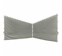 Laterales Hasta Pabellón Berlino Stoffwand 4x4m Gris 2er Set Funda De Poliéster