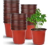 LATERN 100 Piezas Macetas de Plástico para Plantas, 10CM Macetas para Sembrar Semillas Ligeras Contenedor para Plántulas de Vivero para Verduras Flores Hierbas Esquejes de Suculentas (10cm x 8,5cm)