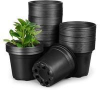 LATERN 100 Piezas Macetas de Plástico para Plantas, 10CM Macetas para Sembrar Semillas Ligeras Contenedor para Plántulas de Vivero para Verduras Flores Hierbas Esquejes de Suculentas (10cm x 8,5cm)