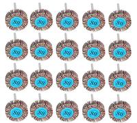 LATERN 20 Piezas Rueda de Aleta, 80 Grano Papel de Lija Rueda de Pulido Rueda de Aleta Dremel de 10mm para Herramienta Rotativa