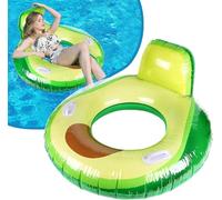 LATERN Aguacate Flotador Inflable para Piscina, 95CM Balsa Inflable de Goma para Nadar Anillo Tubo Gigante para Nadar Divertido en Agua para Niñas Niños Piscina Deportes Acuáticos Verano Playa Fiesta