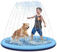 LATERN Almohadilla para Aspersor para Niños y Perros, 170CM Alfombra de Juego Gruesa para Aspersor Almohadilla Antideslizante para Rociadores de Agua Juguetes Acuáticos Inflables para Exterior Jugar