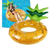 LATERN Piña Flotador Inflable para Piscina, 95CM Balsa Inflable de Goma para Nadar Anillo Tubo Gigante para Nadar Divertido en Agua para Niñas Niños Piscina Deportes Acuáticos Verano Playa Fiesta