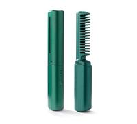 Latest Hairdressing Comb, Portable Ceramic Hair Dressing Comb with 3 Temp Settings, Smooth Straight, Cordless 2-in-1 Touch-Up Combs for Less Frizz for All Hair (Green)