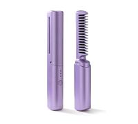 Latest Hairdressing Comb, Portable Ceramic Hair Dressing Comb with 3 Temp Settings, Smooth Straight, Cordless 2-in-1 Touch-Up Combs for Less Frizz for All Hair (Purple)