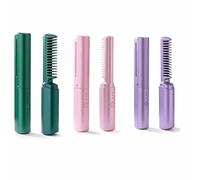 Latest Hairdressing Comb, Portable Curly and Straightening Comb, Hairdressing Combs, Rechargeable Mini Hair Straightener, 2-in-1 Portable Curling, Create a hairstyle that suits oneself (ALL)