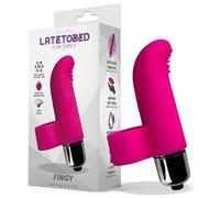 Latetobed Balas y Huevos Vibradores Marca Fingy Bala Vibradora Para el Dedo Silicona Rosa