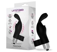 Latetobed Balas y Huevos Vibradores Marca Fingyhop Bala Vibradora con Conejito Siicona Negro
