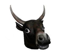 Latex Ox Head Farm Animal Full Head Fancy Dress Up Carnival Cosplay Party Mask