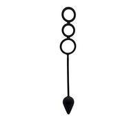 Latex Play Rimba Cadena Anal Color Negro - 77 gr