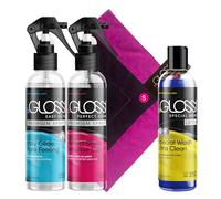 Látex Premium Set de productos para el cuidado - latexpolitur brillo perfecto Premium Spray - Gamuza de detergente - Limpiador abrillantador de látex pequeño de látex lavado especial