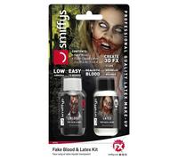 Látex & Sangre Falsa Pack Doble Halloween Especial Fx Fanccy Vestido Maquillaje