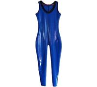 Latex Sling Unisex Azul Marino Y Negro Full Cover Suitcustomize,personalizar,XXL