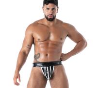 Latex Zip Jock negro - SecondSkin™ - Ropa de látex de París - Tamaño - medio