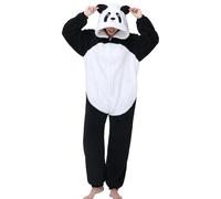 LATH.PIN Pijama de una pieza para mujer, mono para adultos, disfraz de animal, mono unisex, para cosplay, carnaval, Navidad, Halloween, panda, S