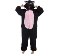 LATH.PIN Pijama Mono Panda Unisex Adulto Animal Onesie Cosplay Halloween Carnaval Disfraces Mujer Pijama Animales Invierno, multicolor, diseño de gato, S