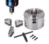 Lathe Chuck Jaws, Metal Chucks Lathe Tool Set, Multifunctional Chucks Alloy, 80mm 3 Jaw Replacement Parts, Power Accessories for Precision Work, Silver