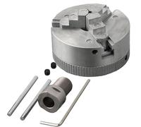 Lathe Chuck Set, Small Zinc Alloy 3 Jaw Chuck, Precision Centering Clamp Accessory, Ideal for Metal Turning, Enhances Performance and Versatility in Power Tools