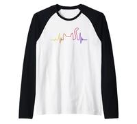 Latido De Gato Silueta Amante De Mascotas Camiseta Manga Raglan