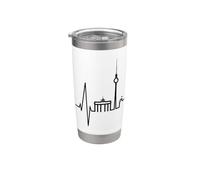 Latido del cielo de Berlín Recuerdo Me encanta Berlín Vaso térmico de acero inoxidable de doble pared