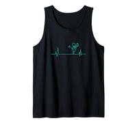 Latido del corazón con Cable enredado para Auriculares Camiseta sin Mangas