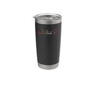 Latido del Corazón con Dos Gatos Jugando Orgullosos Vaso térmico de acero inoxidable de doble pared