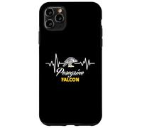 Latido del corazón con un halcón peregrino pájaro cetrería observación de Aves Carcasa para iPhone 11 Pro MAX