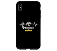 Latido del corazón con un halcón peregrino pájaro cetrería observación de Aves Carcasa para iPhone XS MAX