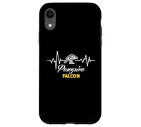 Latido del corazón con un halcón peregrino pájaro cetrería observación de Aves Carcasa para iPhone XR