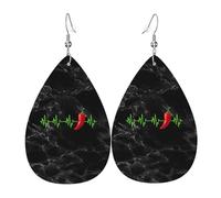 Latido Del Corazón De Chile Mujer Pendiente De Gancho Elegante Pendientes Ligeros Pendientes Colgantes Para Uso Diario Banquete Múltiples Piercings