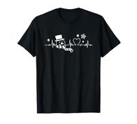 Latido del corazón de Navidad con muñeco de Nieve y acogedora Nevada Celebra Camiseta
