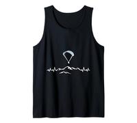 Latido del corazón en parapente - Regalo de deportes extremos de vuelo de montaña Camiseta sin Mangas